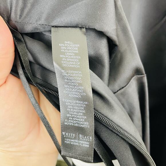 White House Black Market Sz 8 Piped Sheath Dress & Blazer Set Career Business - Picture 12 of 14